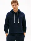 Tommy Hilfiger Plush Lounge Hoodie In Blue