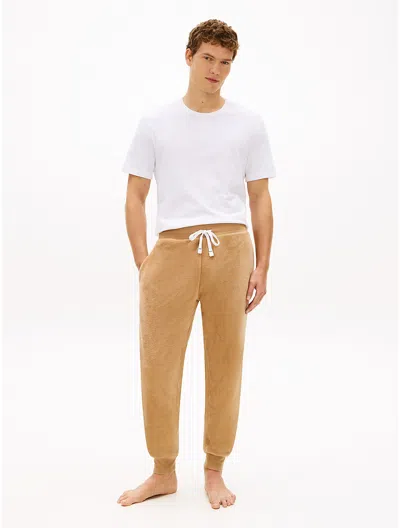 Tommy Hilfiger Plush Lounge Jogger Pant In Brown