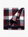 Tommy Hilfiger Plush Plaid Blanket In Red