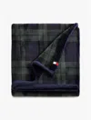 Tommy Hilfiger Plush Tartan Blanket In Blue