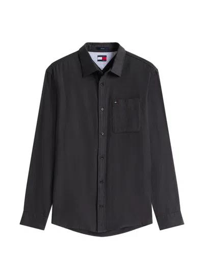 Tommy Hilfiger Pocket Long-sleeved Shirt In Gray