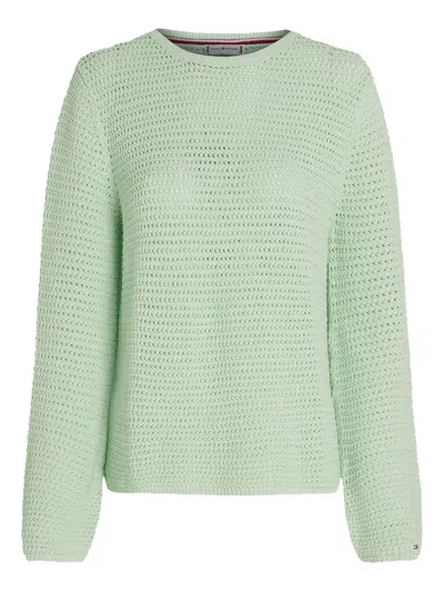 TOMMY HILFIGER POINTELLE CREW-NECK SWEATER