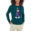 Tommy Hilfiger Polar Bear Womens Wool Blend Graphic Pullover Sweater In Green