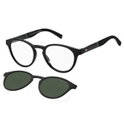 Tommy Hilfiger Polarized Green Clip-on Men's Eyeglasses Th 1902/cs 0807/uc 50 In Black