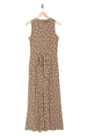 Tommy Hilfiger Polka Dot Sleeveless Tie Waist Crop Jumpsuit