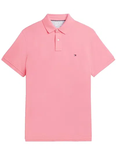 Tommy Hilfiger Logo-embroidered Polo Shirt In Pink