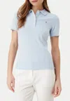 Tommy Hilfiger Polo 1985 Slim Pique Polo Ss In Blue
