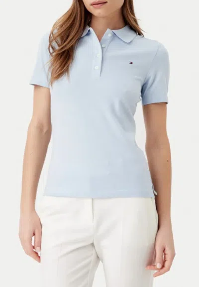 Tommy Hilfiger Polo 1985 Slim Pique Polo Ss In Blue