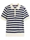 Tommy Hilfiger Womens Metallic Cotton Polo Top In Multicolour
