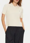 Tommy Hilfiger Polo Co Cable Eine Gg Polo Sweater Ss In Beige