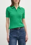 Tommy Hilfiger Polo Co Cable Mid Gg Ss Polo Swt In Verde