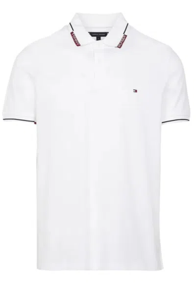 Tommy Hilfiger Polo Collar Placement Reg Polo In Bianco