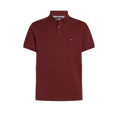 Tommy Hilfiger Regular Fit Stretch Tommy Polo In Burgundy
