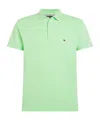 Tommy Hilfiger Mint Short-sleeved Polo Shirt With Logo In Green