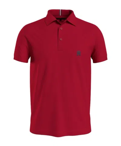 Tommy Hilfiger Polo Shirt With Lapel Short Sleeve In Red