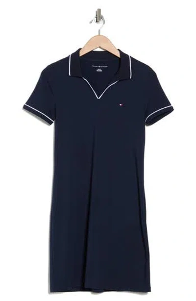 Tommy Hilfiger Polo Shirtdress In Sky Captain