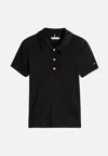 Tommy Hilfiger Polo Slim Gb Sleek Lyocel Polo Ss In Nero