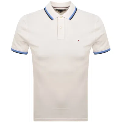 Tommy Hilfiger Polo T Shirt Cream In White