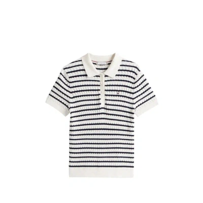 Tommy Hilfiger Polo Torsadé En Coton In Multi