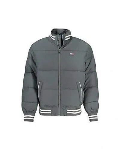 Pre-owned Tommy Hilfiger Polyamide Jacket With Contrast Details And Secure Pockets - In Green