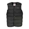 Tommy Hilfiger Sleek Sleeveless Recycled Nylon Vest In Black