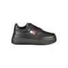 Tommy Hilfiger Black Polyester Sneaker In Black