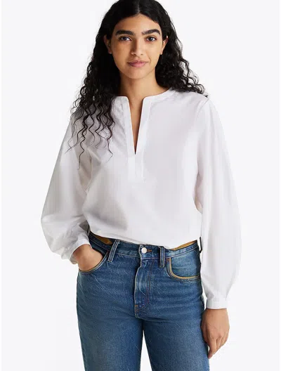 Tommy Hilfiger Zip-up High-neck Womens Sweater In Ecru