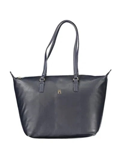 Tommy Hilfiger Poppy Plus Logo-plaque Tote Bag In Black