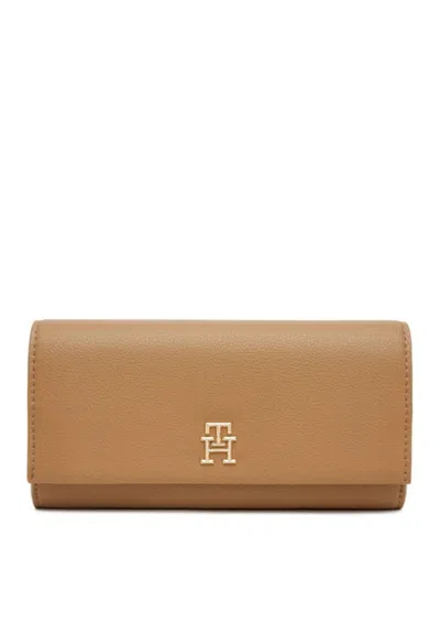 Tommy Hilfiger Portugue Th Legacy Flap Lrg Wallet In Brown