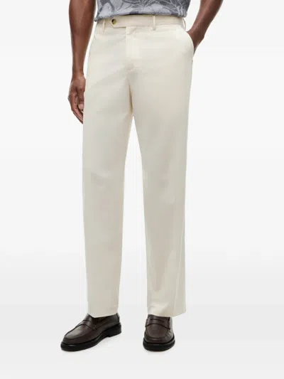 Tommy Hilfiger Pressed-crease Straight-leg Trousers In White