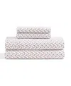 Tommy Hilfiger Printed 200-thread Count Cotton Percale 4-pc. Sheet Set, King In Pink