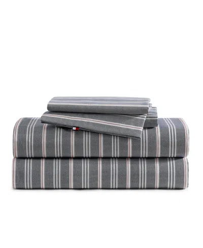 Tommy Hilfiger Printed 200-thread Count Cotton Percale 4-pc. Sheet Set, Queen In Green