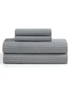 Tommy Hilfiger Printed 200-thread Count Cotton Percale 3-pc. Sheet Set, Twin In Highland Ticking Stripe Navy