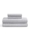 Tommy Hilfiger Printed 200-thread Count Cotton Percale 4-pc. Sheet Set, King In Monogram Navy