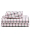 Tommy Hilfiger Printed Flannel 4-pc. Sheet Set, Queen In White