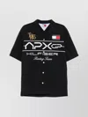 Tommy Hilfiger Printed Patch Short Sleeve Shirt In Black