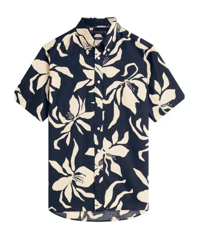 Tommy Hilfiger Printed Shortsleeve Shirt In Black