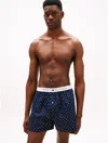 Tommy Hilfiger Printed Woven Boxer In Blue