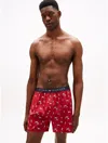 Tommy Hilfiger Printed Woven Boxer In Brown