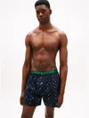 Tommy Hilfiger Printed Woven Boxer In Green