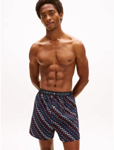 Tommy Hilfiger Printed Woven Boxer In Multi