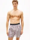 Tommy Hilfiger Printed Woven Boxer In Red