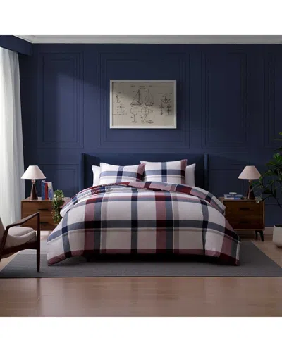TOMMY HILFIGER TOMMY HILFIGER PROSPECT PARK PLAID 100% COTTON PRINTED PERCALE DUVET SET
