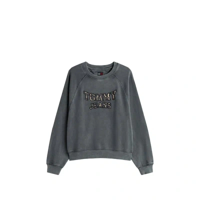 Tommy Hilfiger Pull À Logo En Coton In Gray