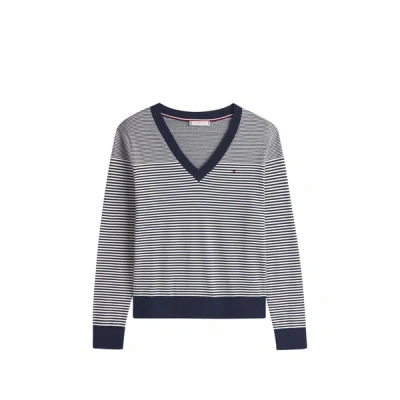 Tommy Hilfiger Pull À Rayures In White