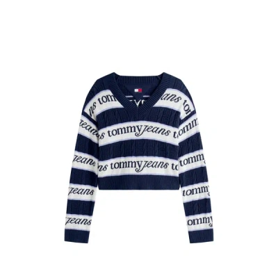 Tommy Hilfiger Pull Col V En Coton In Multi