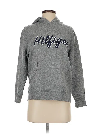 Pre-owned Tommy Hilfiger Pullover Hoodie In Gray