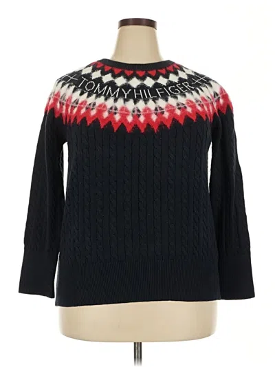 Pre-owned Tommy Hilfiger Pullover Sweater In Black