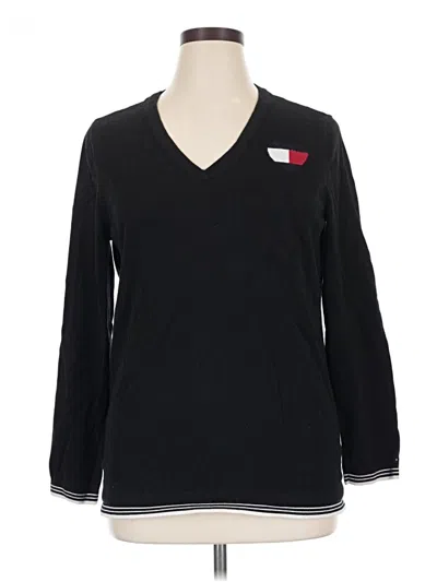 Pre-owned Tommy Hilfiger Pullover Sweater In Black