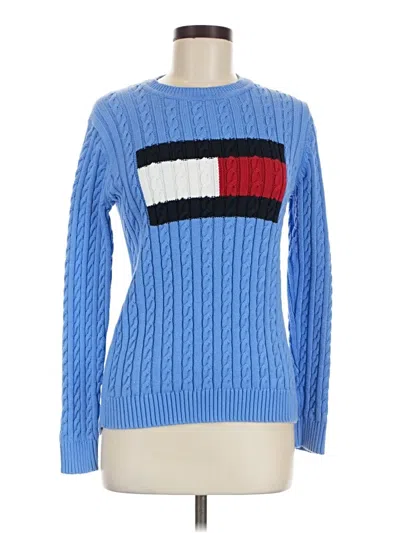 Pre-owned Tommy Hilfiger Pullover Sweater In Blue